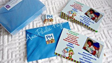 CONVITE 10 X 15 COM FOTO , ENVELOPE E SELO