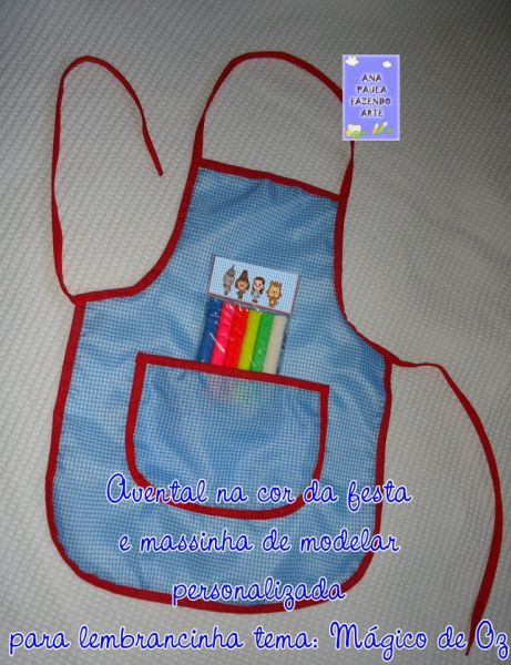 Kit Massinha com fecho personalizado e avental