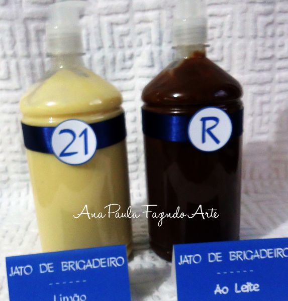 FRASCO PARA BRIGADEIRO A JATO PERSONALIZADO
