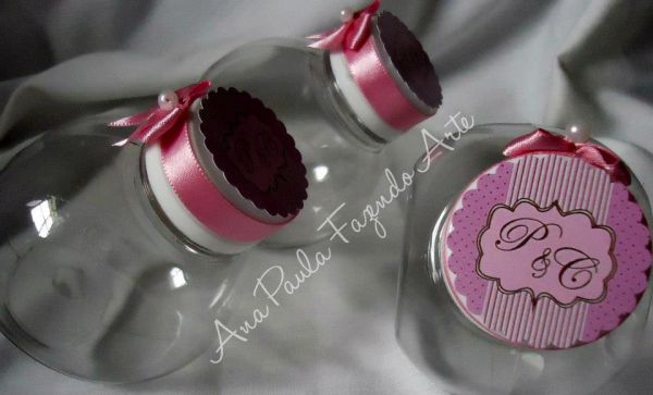 Baleiro vazio 200 ml decorado com SCRAP