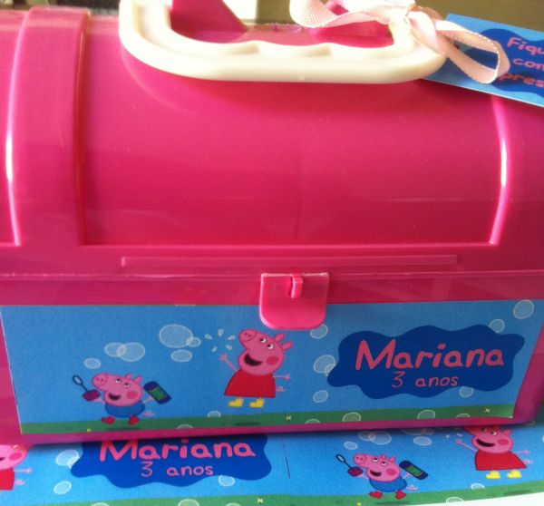 Mini Baú vazio Personalizado com tag