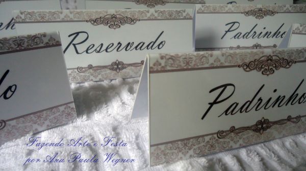 Placas de reserva em PVC