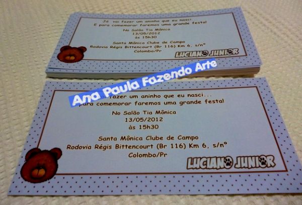 CONVITE GRANDE 10 X 19